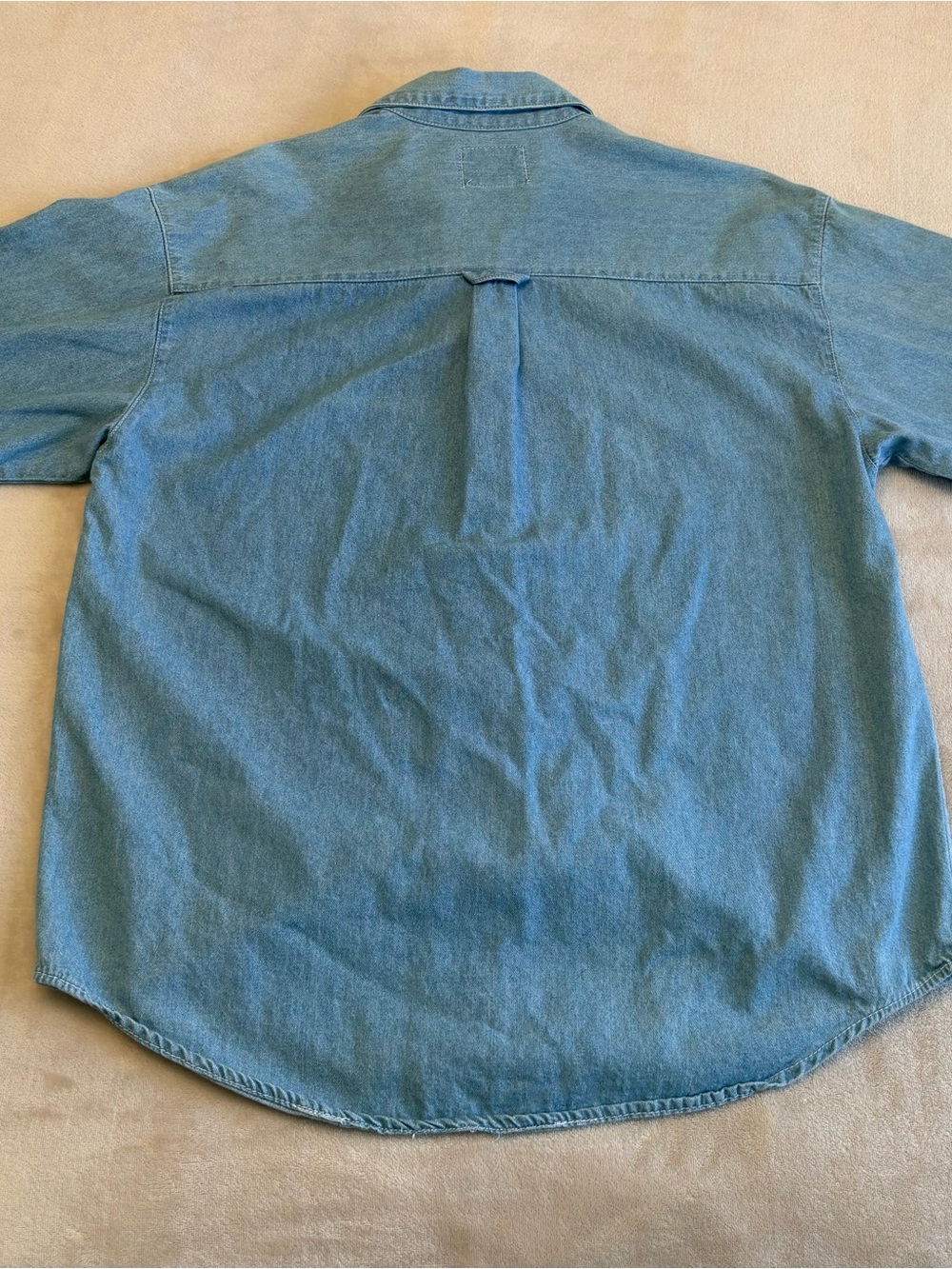 Solutions Original Denim Button Down Blouse with Embroidered Floral - Picture 3 of 5